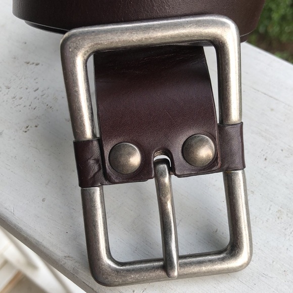 Boutique Size L (35-40) Smooth Leather Classic Black Brushed Silver HW $79 NEW - Picture 5 of 16